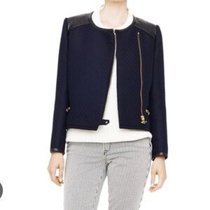 Club Monaco Jacket Kaylan Size 6 Navy Quilt